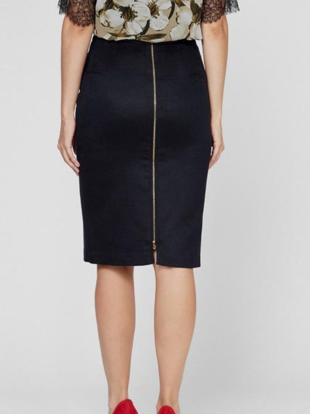 COS thick denim pencil skirt indigo size 12 EUR 42
